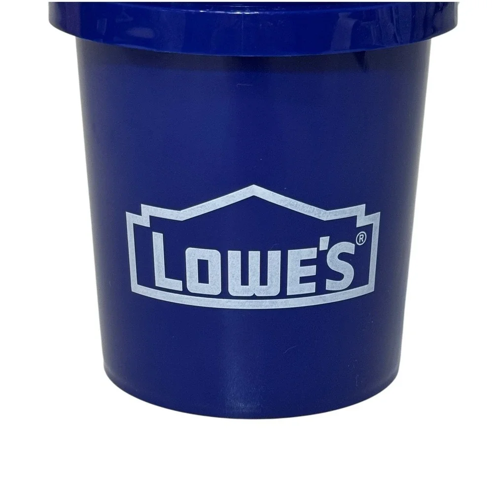 Lowe's‎ Mini Blue Buckets 0.42qt 400ml Set of 5 Plastic Pail with Handle Paint